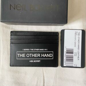NWT Neil Barrett The Other Hand Print Leather Cardholder Wallet